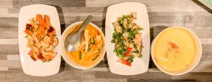 Hähnchen mit Cashewnüssen, Gebratener Thai Basilikum, Tom kha gai, Tom Yam Koong Kochkurs