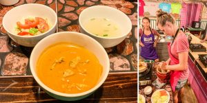 Curry und Akha Gerichte beim Thai Akha Kochkurs in Chiang Mai