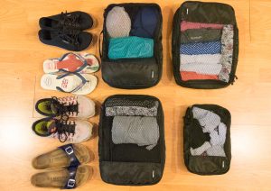 Weltreise Packliste Klamotten Frauen Packhilfen