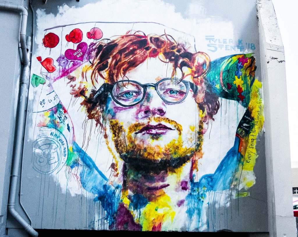 Ed Sheeran Streetart Dunedin